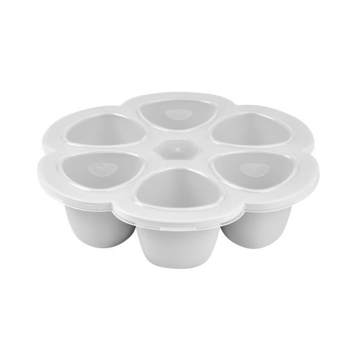 Multiportions en silicone de qualité premium - BEABA - 6x90 ml - gris