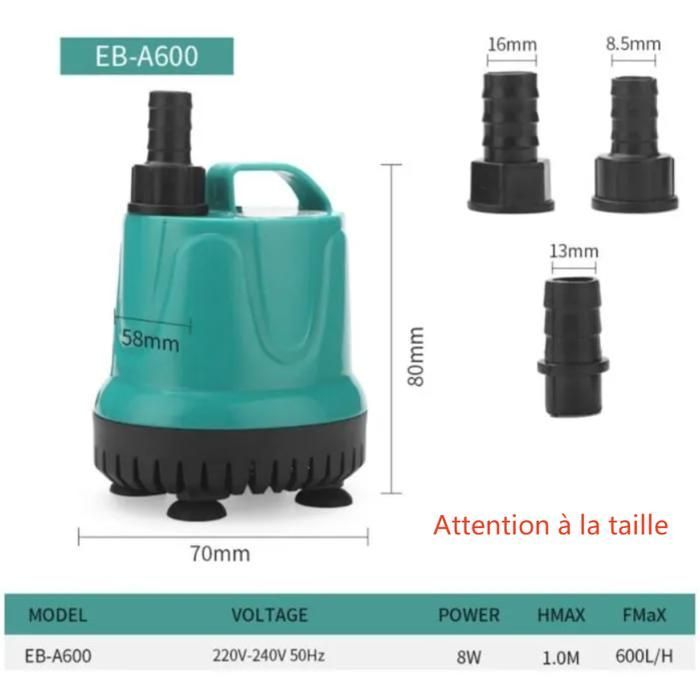 Pompe Submersible, 1,5 m de câble, 220V-240V, ultra-silencieux