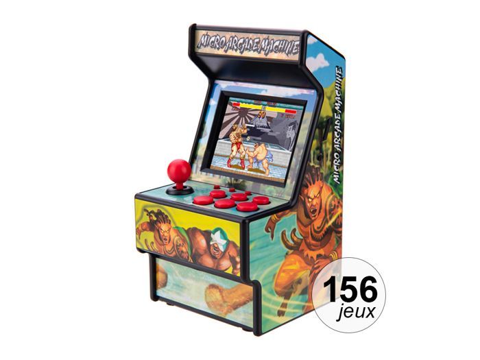 Mini borne d'arcade - AVIZAR - Modèle 2 - 156 jeux - Écran 2,8 pouces - Multicolore