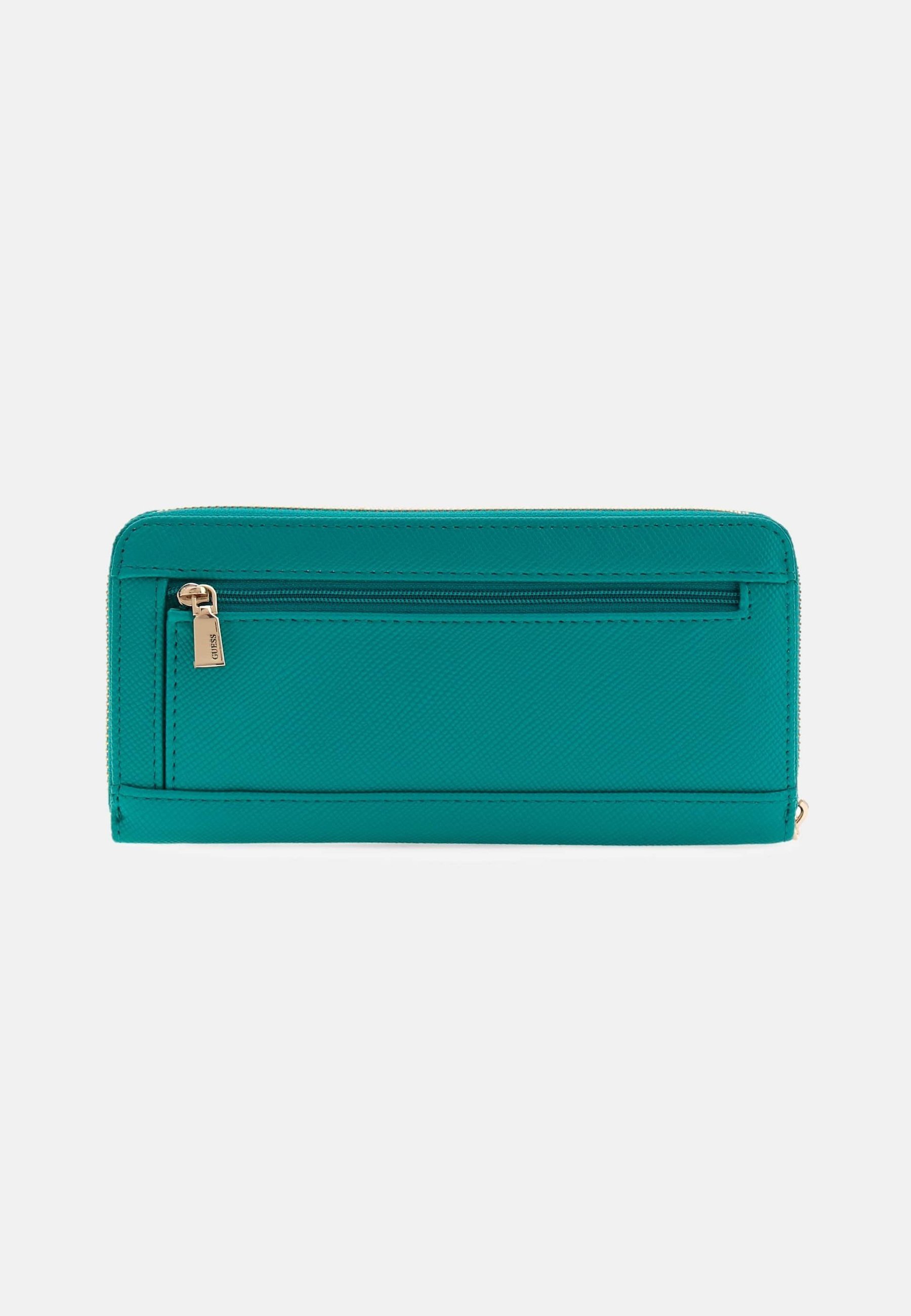 Guess LAUREL LARGE ZIP AROUND - Portemonnee - groen