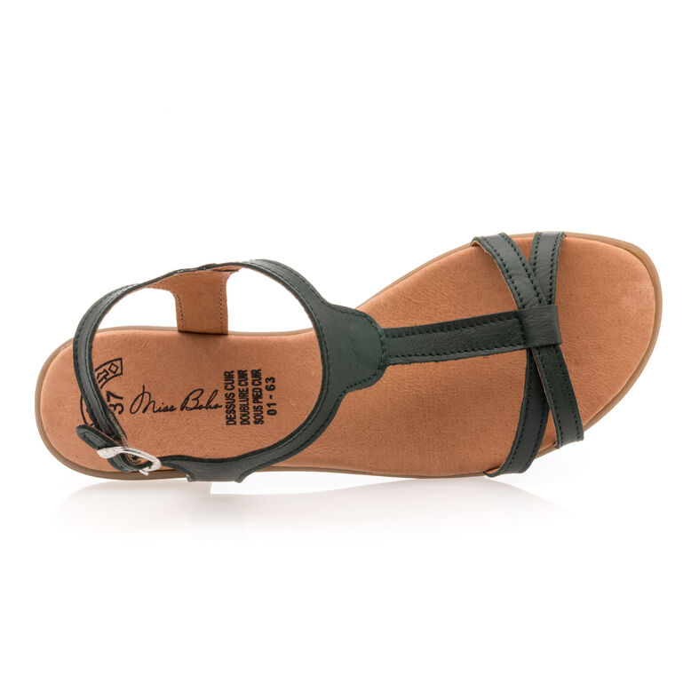 Grüne Damensandalen / Zehenfreie Schuhe