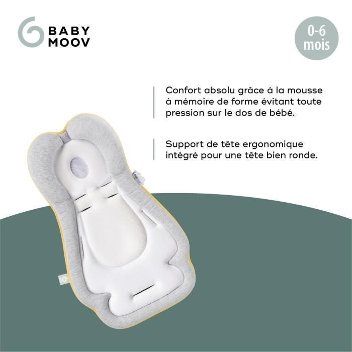 Pannolino riduttore universale Babymoov Cosymorpho per neonati, in tessuto traspirante, da 0 a 6 mesi, colore Fresh Smokey.