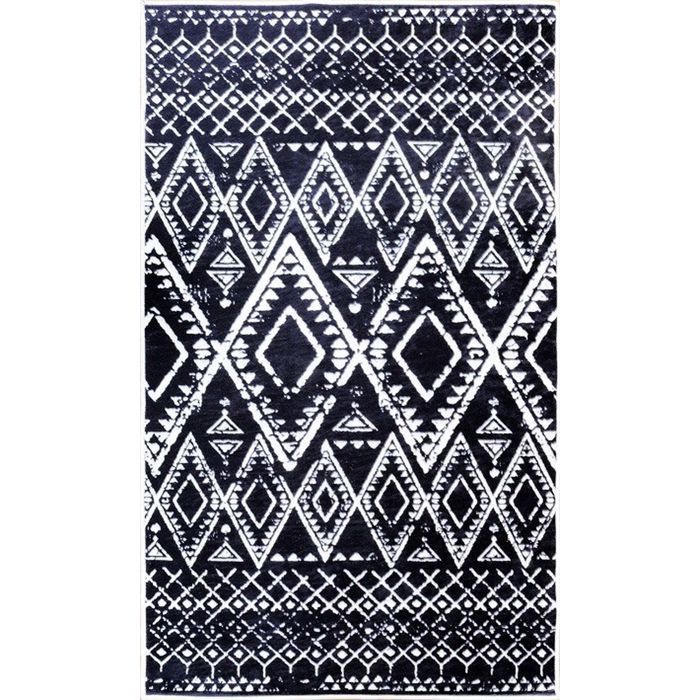 Tapis - BERBERES - Anthracite - 160x230 cm - 100% Polyester - Antidérapant