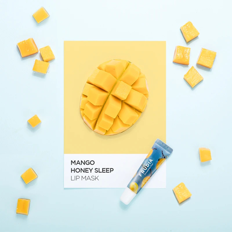 Frudia medus un mango mitrinošā lūpu maska