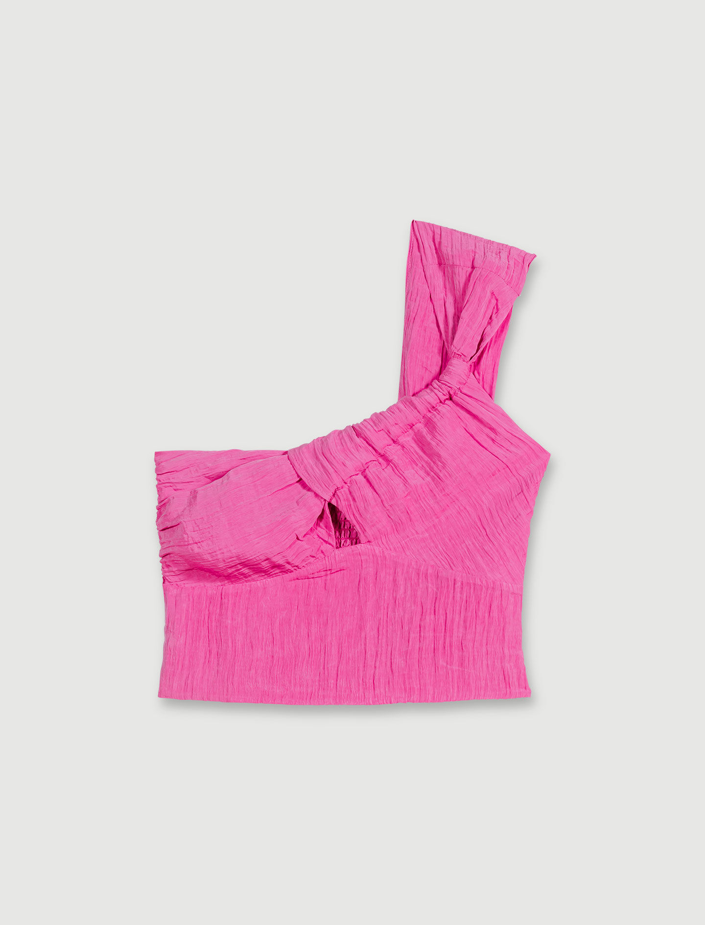 Top asimetric - Roz fuchsia