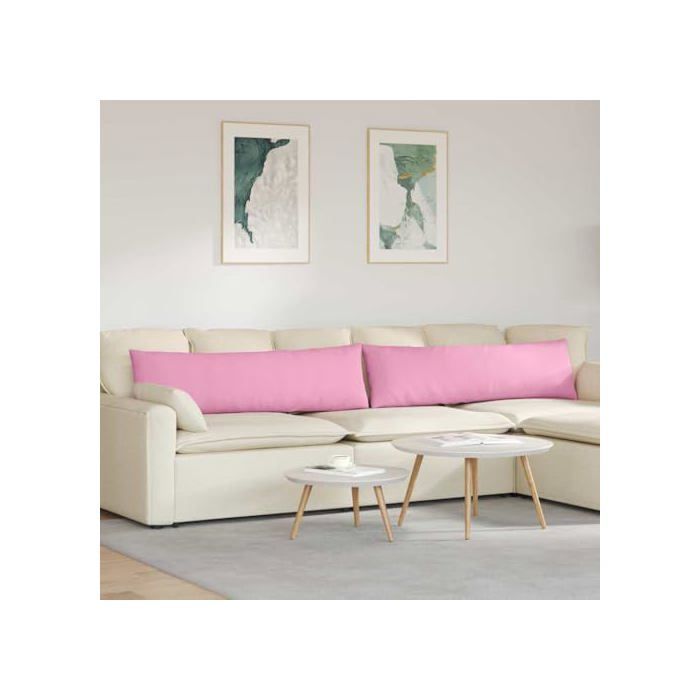 Sofa cushions - vidaXL - 2 pieces - Pink - 145x40 cm - Removable covers - Polyester filling - Indoor use