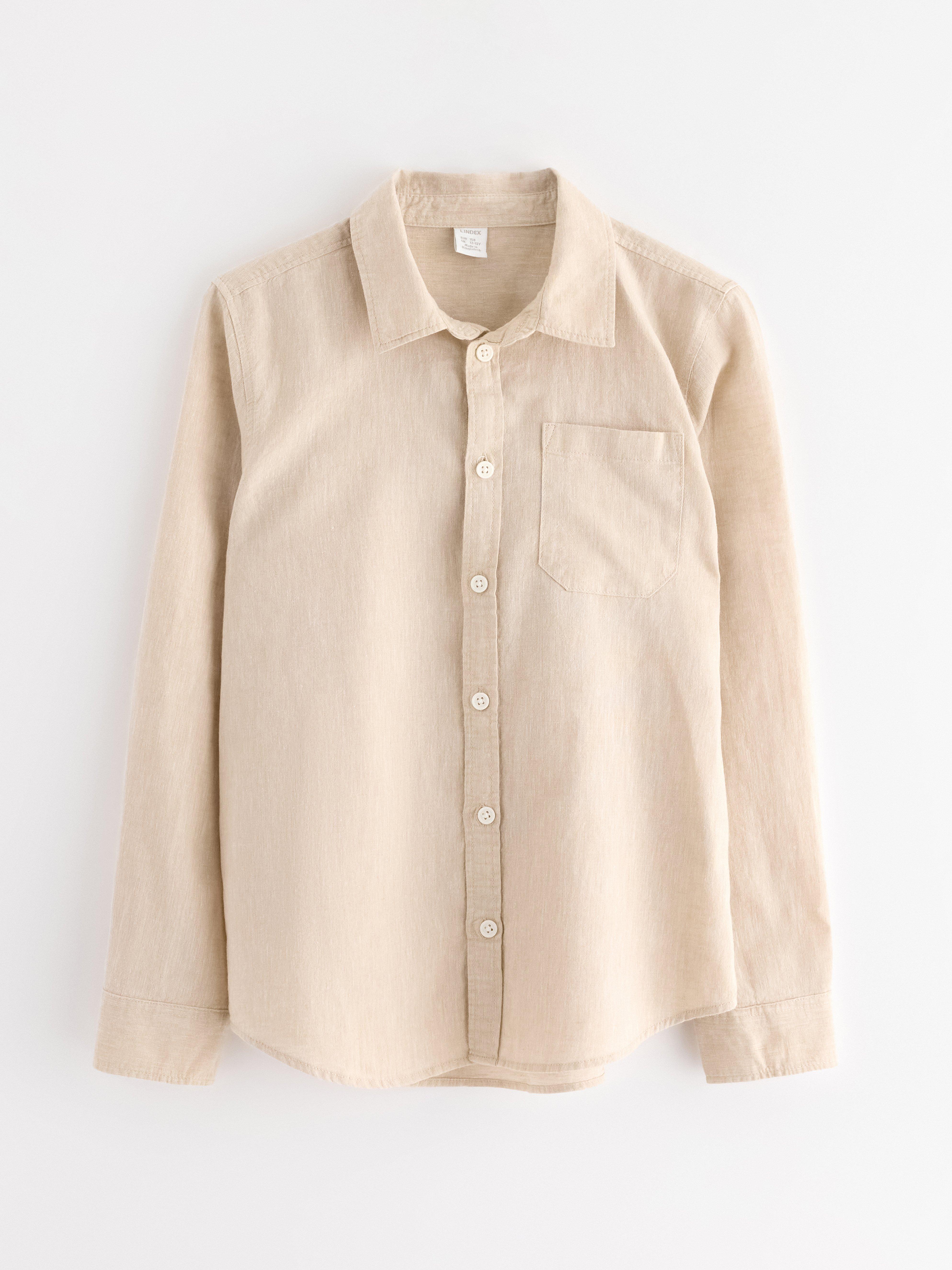 Skjorta i linneblandning Beige