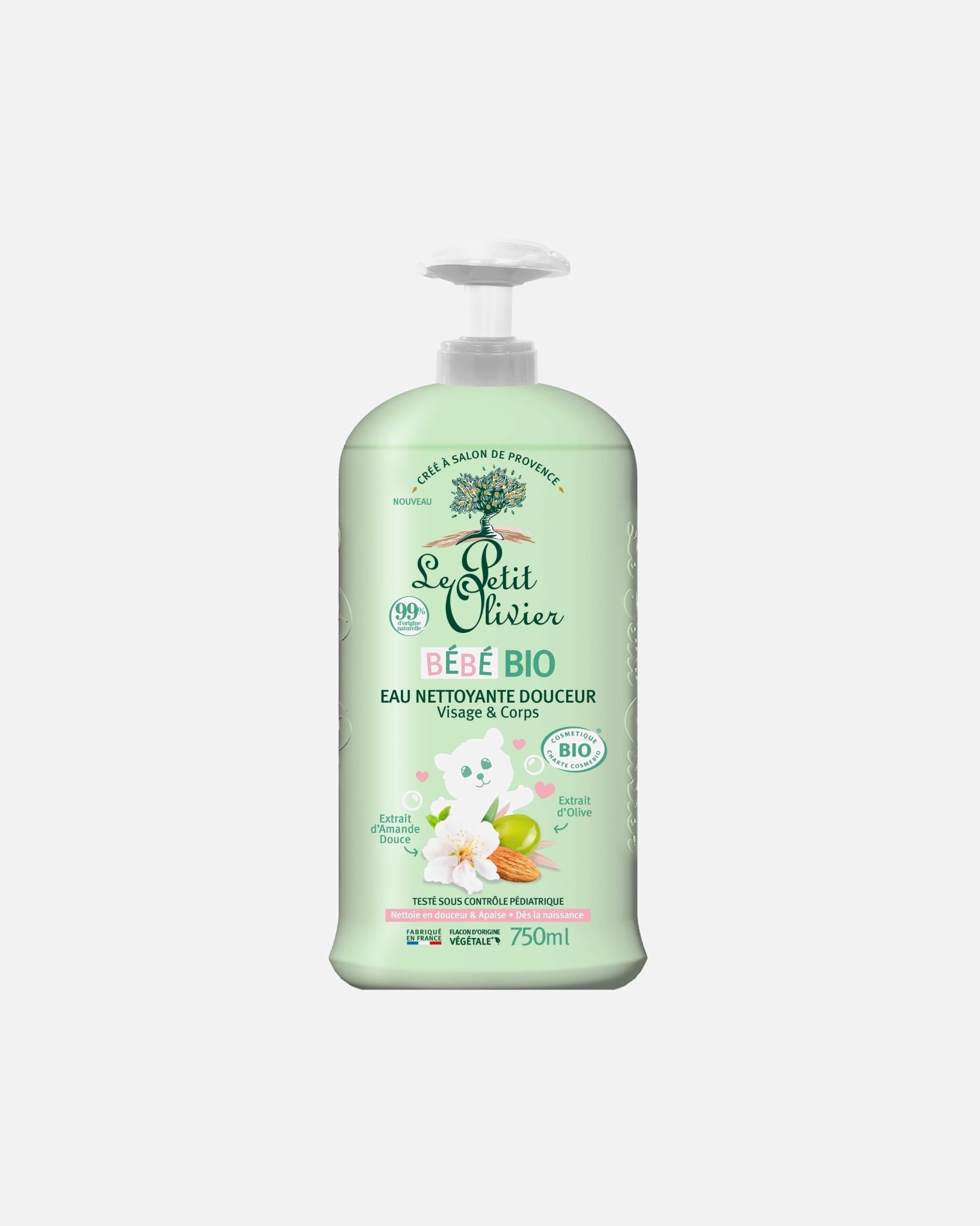 Le Petit Olivier Eau Nettoyante Douceur Visage & Corps Bébé Certifiée BIO