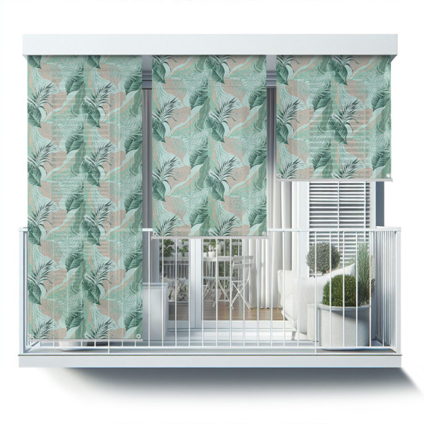 Roleta zewnętrzna - 40x180 cm -Liście w tropikalnym wzorze