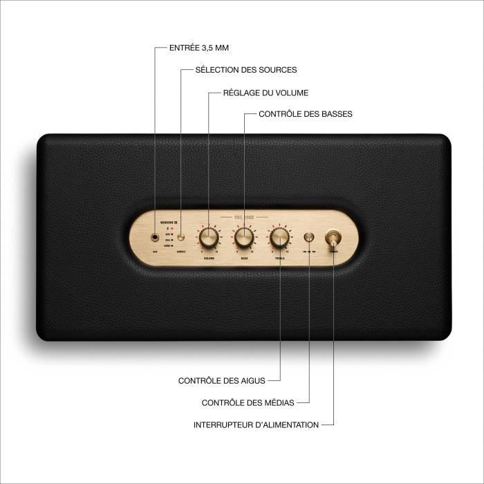 MARSHALL WOBURN III - Enceinte résidentielle Bluetooth - Noir