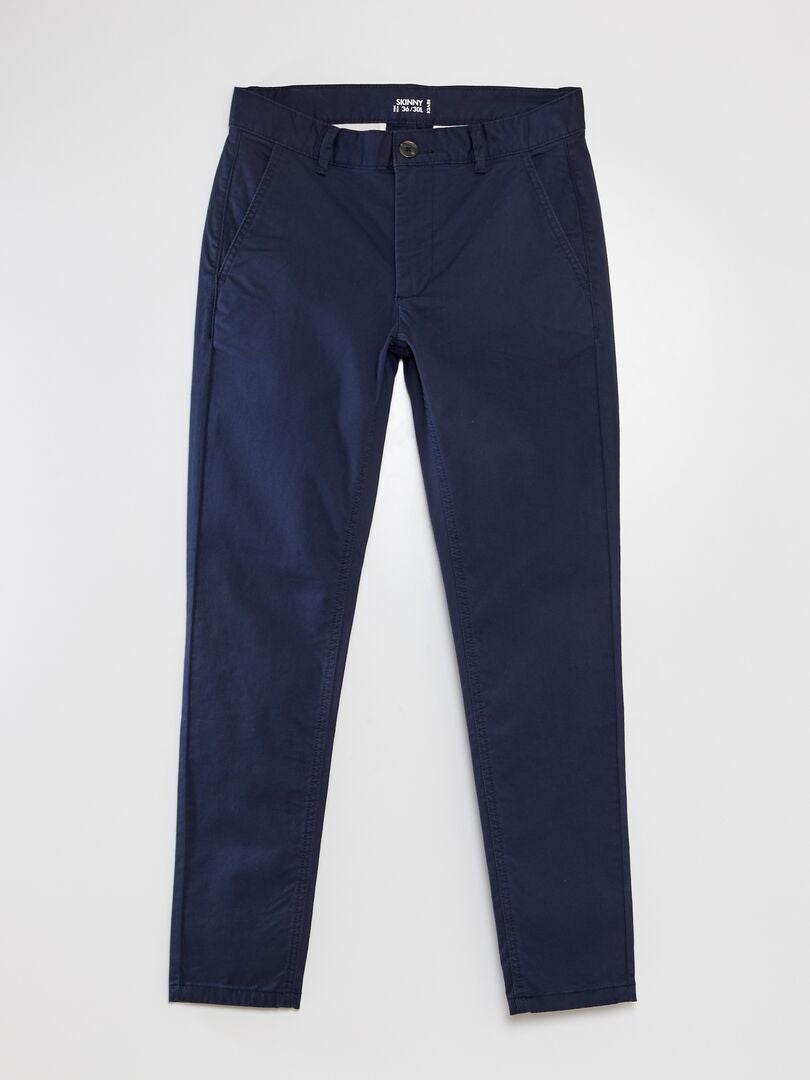 Pantalones chinos ajustados L30 - Azul