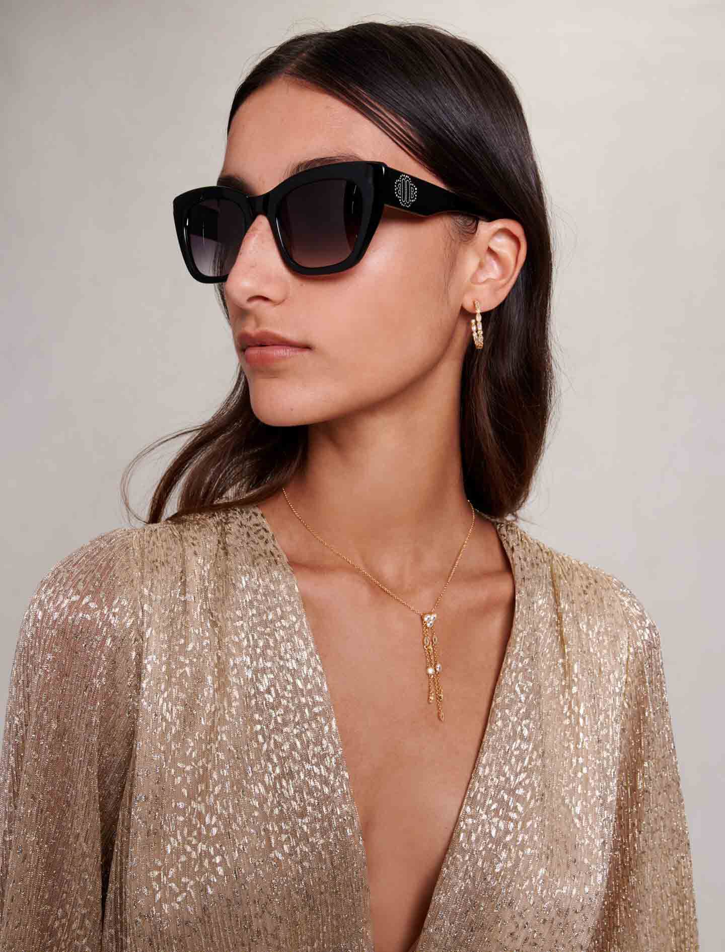Glitterjurk met ruches - of