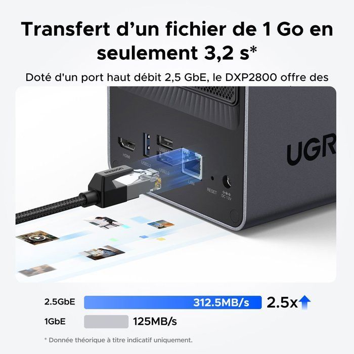 NAS Server - UGREEN - DXP2800 - 2 bays - 8 GB