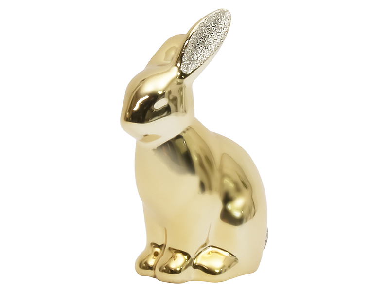 figurka Królik z dolomitu 12 cm złota