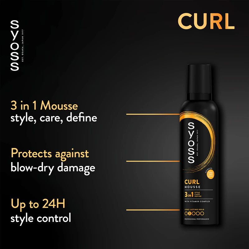 Syoss Curl Mousse haarmousse voor een natuurlijke fixatie
