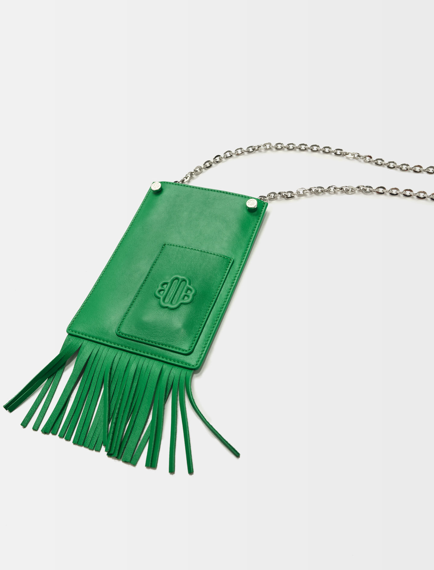 Husă de telefon mobil din piele cu franjuri - Vert Casino