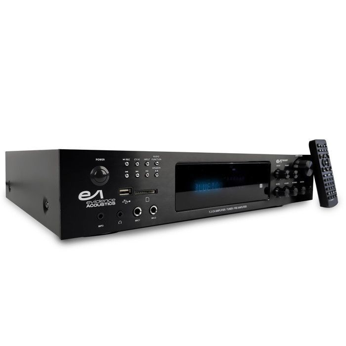 HiFi Amplifier - Evidence Acoustics EA-7360-BT - 5.2 Karaoke / USB SD BT FM - 4 x 75W + 3 x 20W + 32GB USB Flash Drive