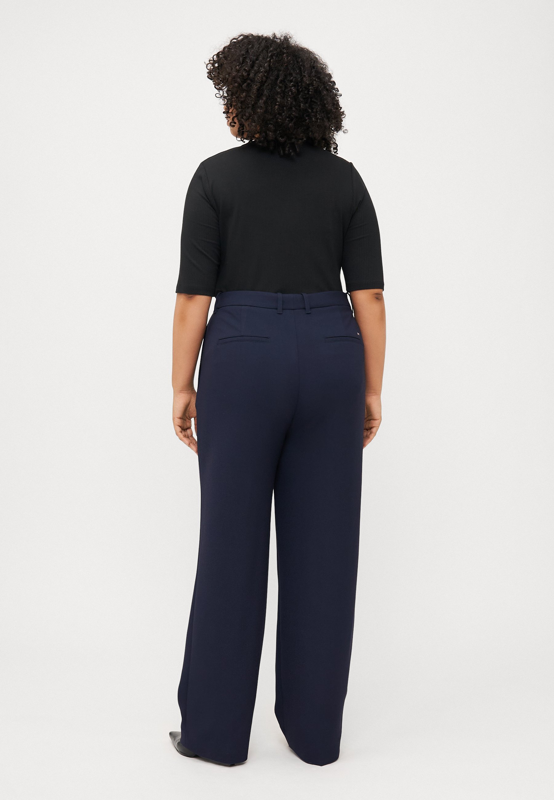 Tommy Hilfiger Curve STRAIGHT - Pantaloni - blu notte scuro