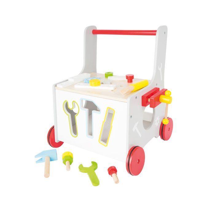 Wooden Tool Walker for Children 12 Months and Up - Unisex - White