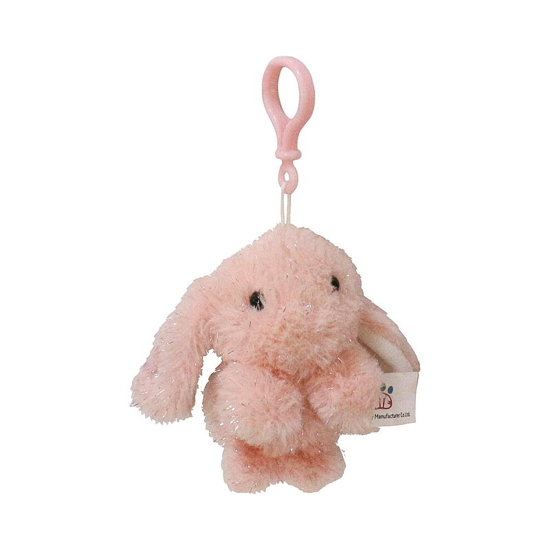 FunToys Kanin mini med klämma rosa