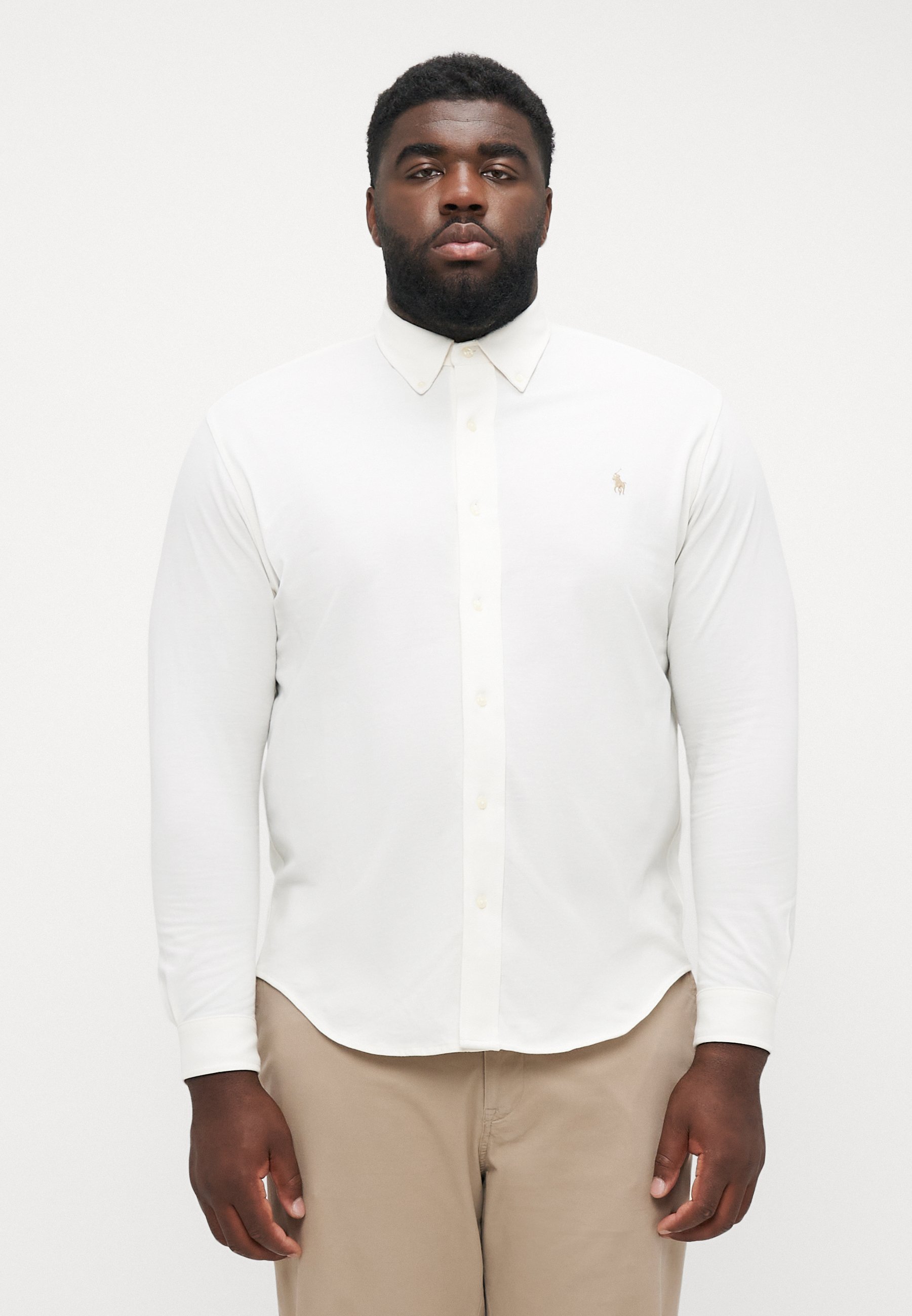 Koszula Polo Ralph Lauren Big & Tall FEATHERWEIGHT MESH SHIRT - Koszula - jasnokremowa
