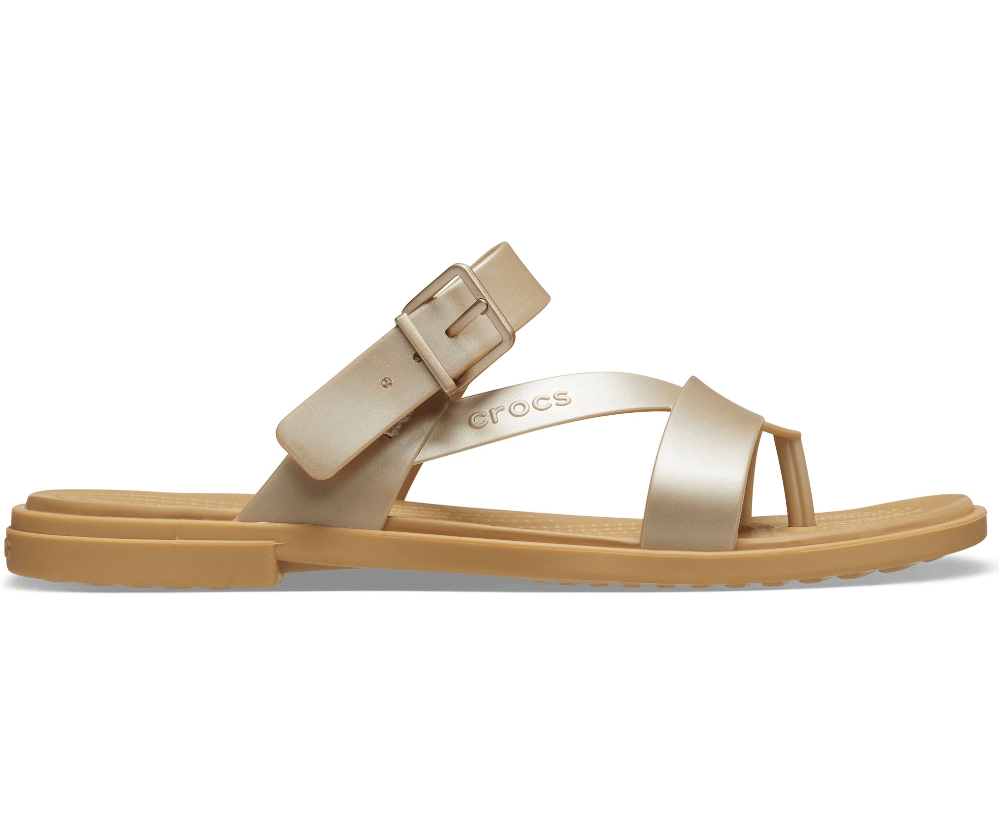 Women's Crocs Tulum Metallic Toe Post Sandal