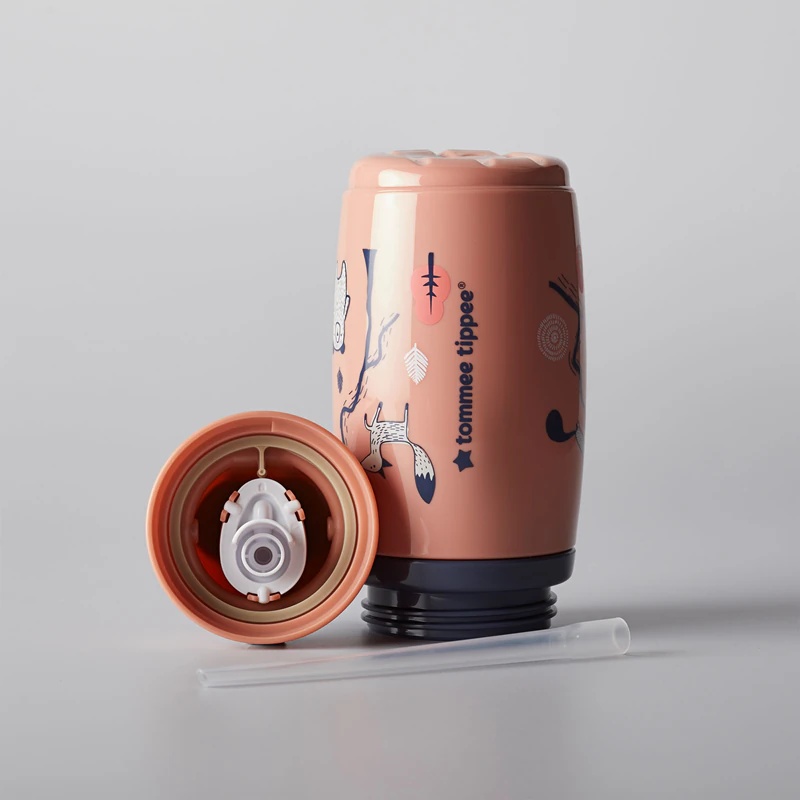 Tommee Tippee Superstar izolirana skodelica s slamico, roza