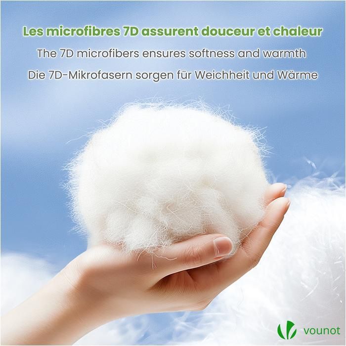 Edredón ligero VOUNOT® 220x240cm 200gsm Blanco - Funda de microfibra suave y transpirable - Certificado Oeko-Tex