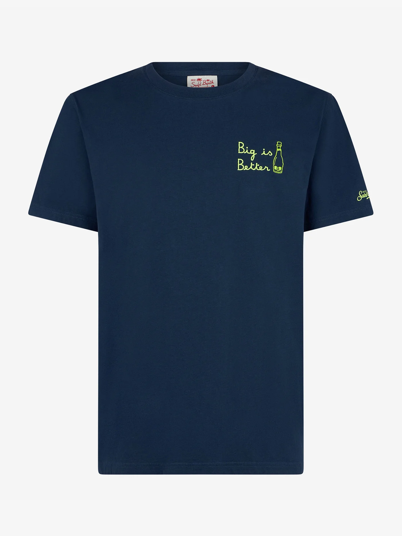 Big is Better heren T-shirt met borduurwerk op de voorkant.