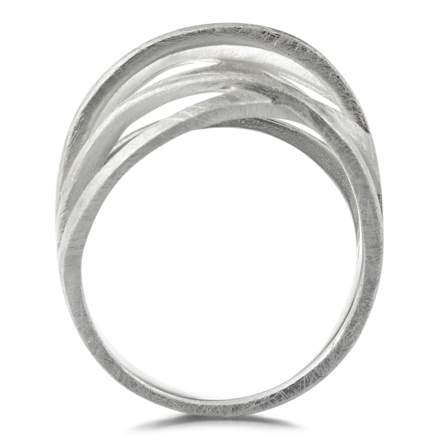 Heideman Bague Arcus couleur argentée polie