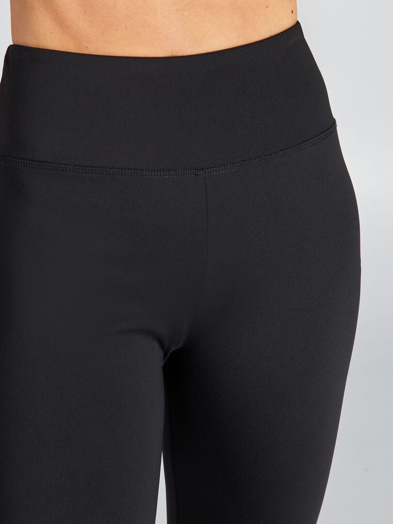 Legginsy sportowe z wysokim stanem - czarne