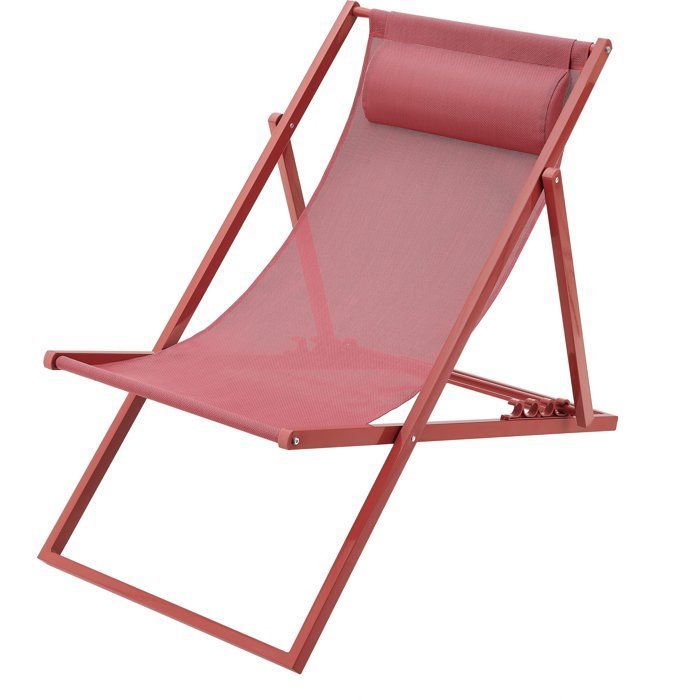 Chilienne PAROS - Structure en acier - L 63 x P 104 x H 85 cm - Terracotta