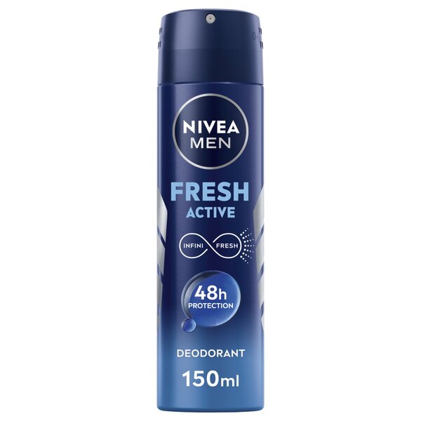 NIVEA Men Fresh Active Deodorant Spray<br>2 x 150ml