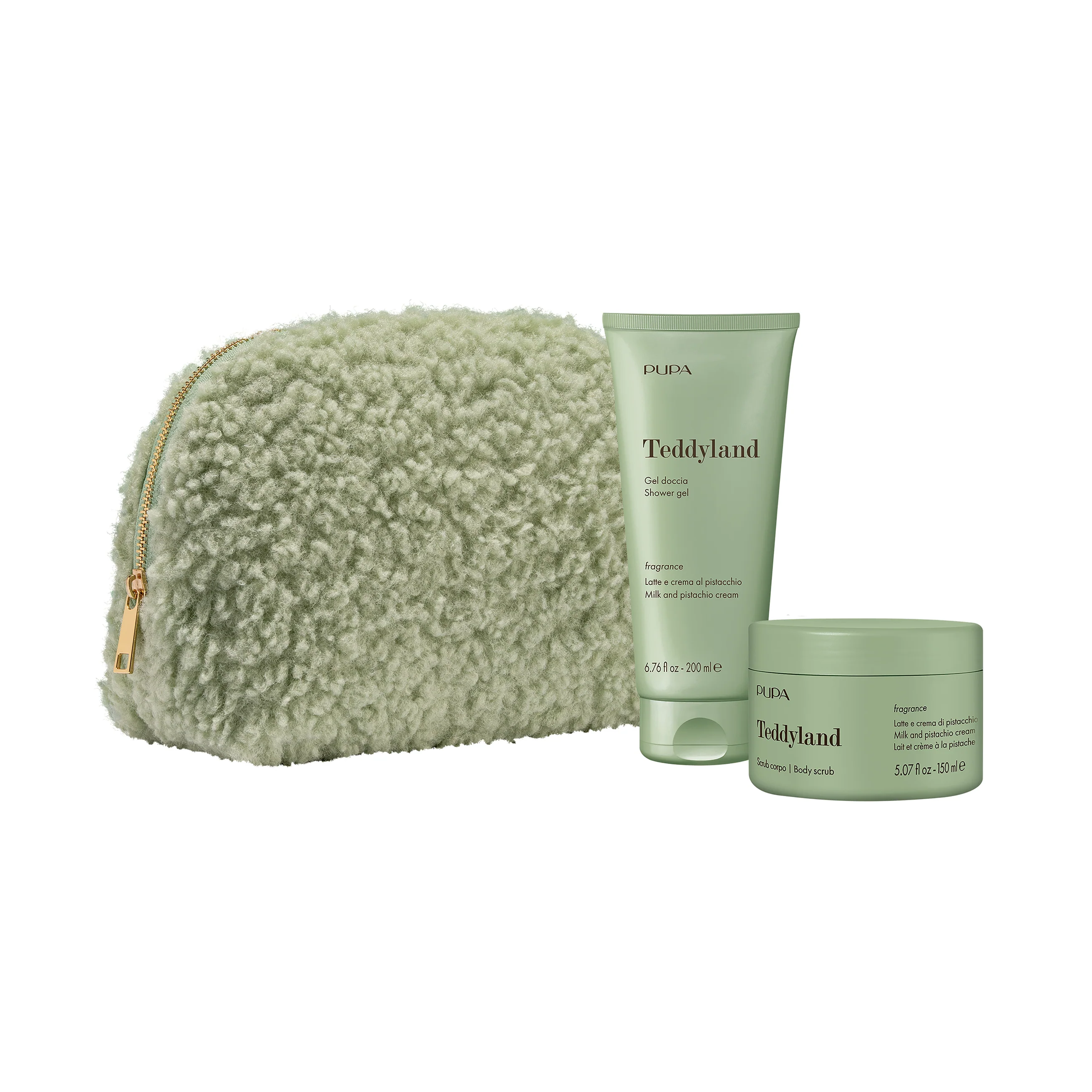Cofanetti Cofanetto Gel Doccia E Scrub Corpo Latte E Crema Di Pistacchio - Cofanetti Viso e Corpo, Bagno e Doccia