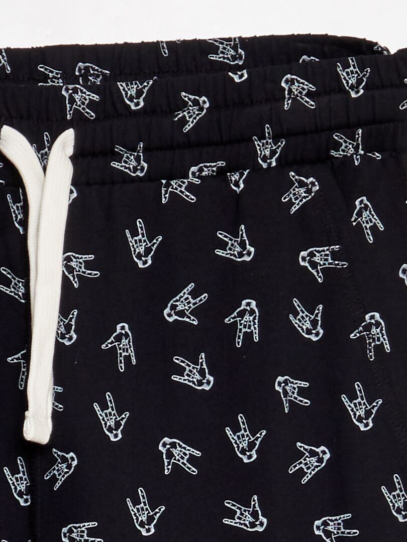 Calça de pijama estampada - PRETA