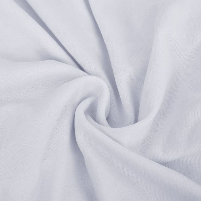 Funda elástica para sofá de 2 plazas vidaXL, color blanco, poliéster jersey, 332949
