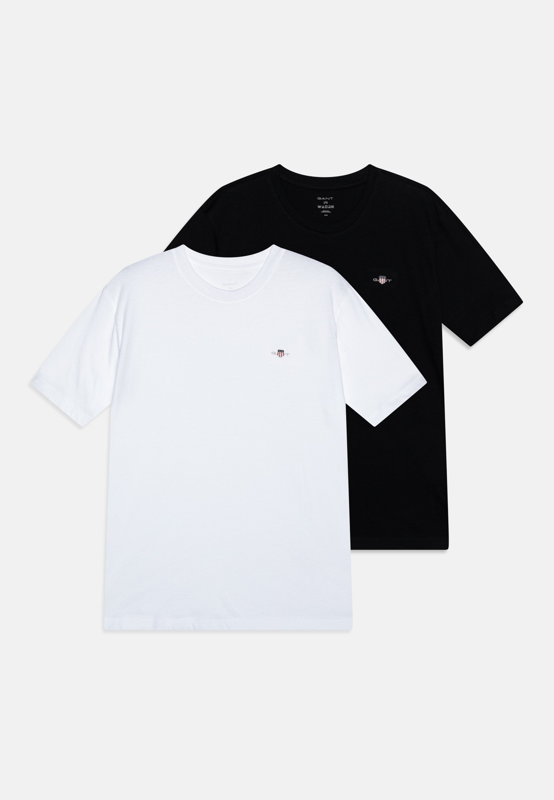 GANT C-hals unisex 2-pack - Basic T-shirt - zwart/wit