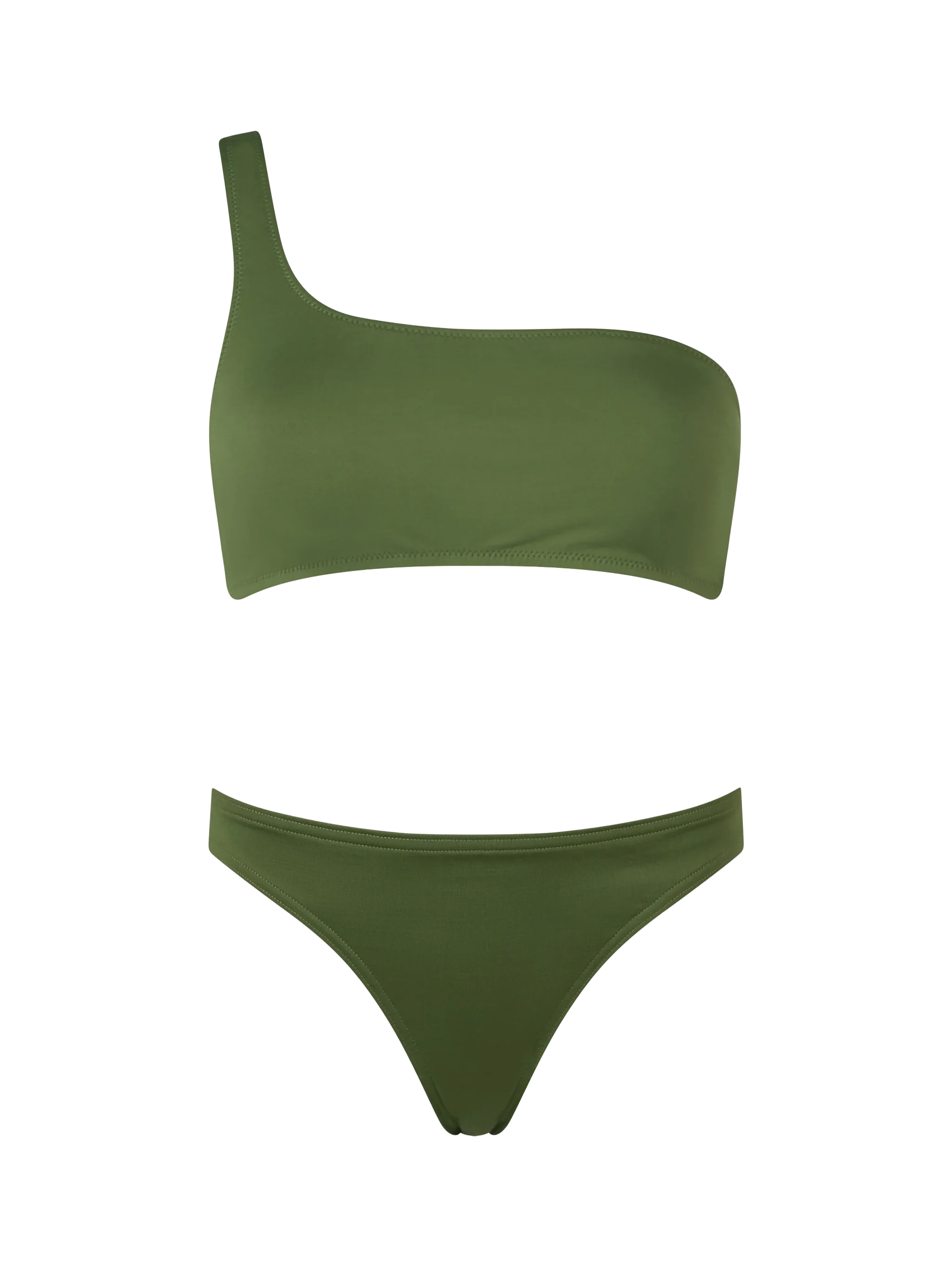 Bikini a bralette monospalla verde militare da donna Celestine Maia