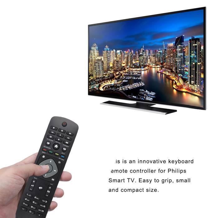Mando a distancia universal Philips para Smart TV - Compatible con televisores LCD, LED y Plasma - Negro - Repuesto