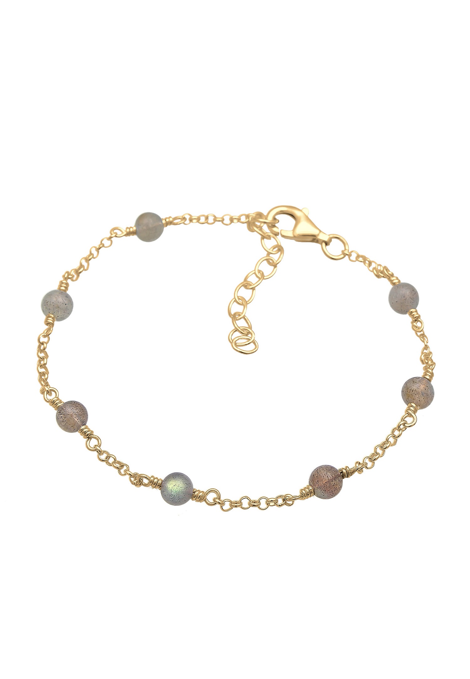 Elli Labradorit Edelstein Kugeln Sommer 925er Silber