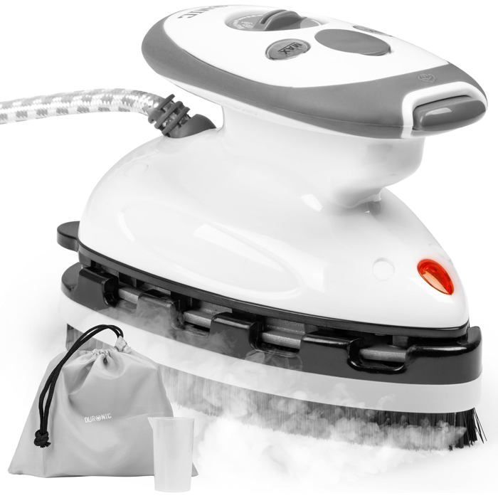 Duronic SI2 WE reisstoomstrijkijzer 375W Lichtgewicht en compact 762g Antiaanbakzoolplaat 50ml waterreservoir Inclusief borstel en