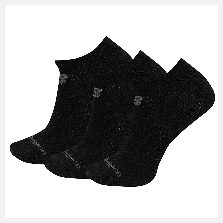 Set mit 3 Paar Unisex-Socken aus Baumwolle, gestrickt, unsichtbar, schwarz