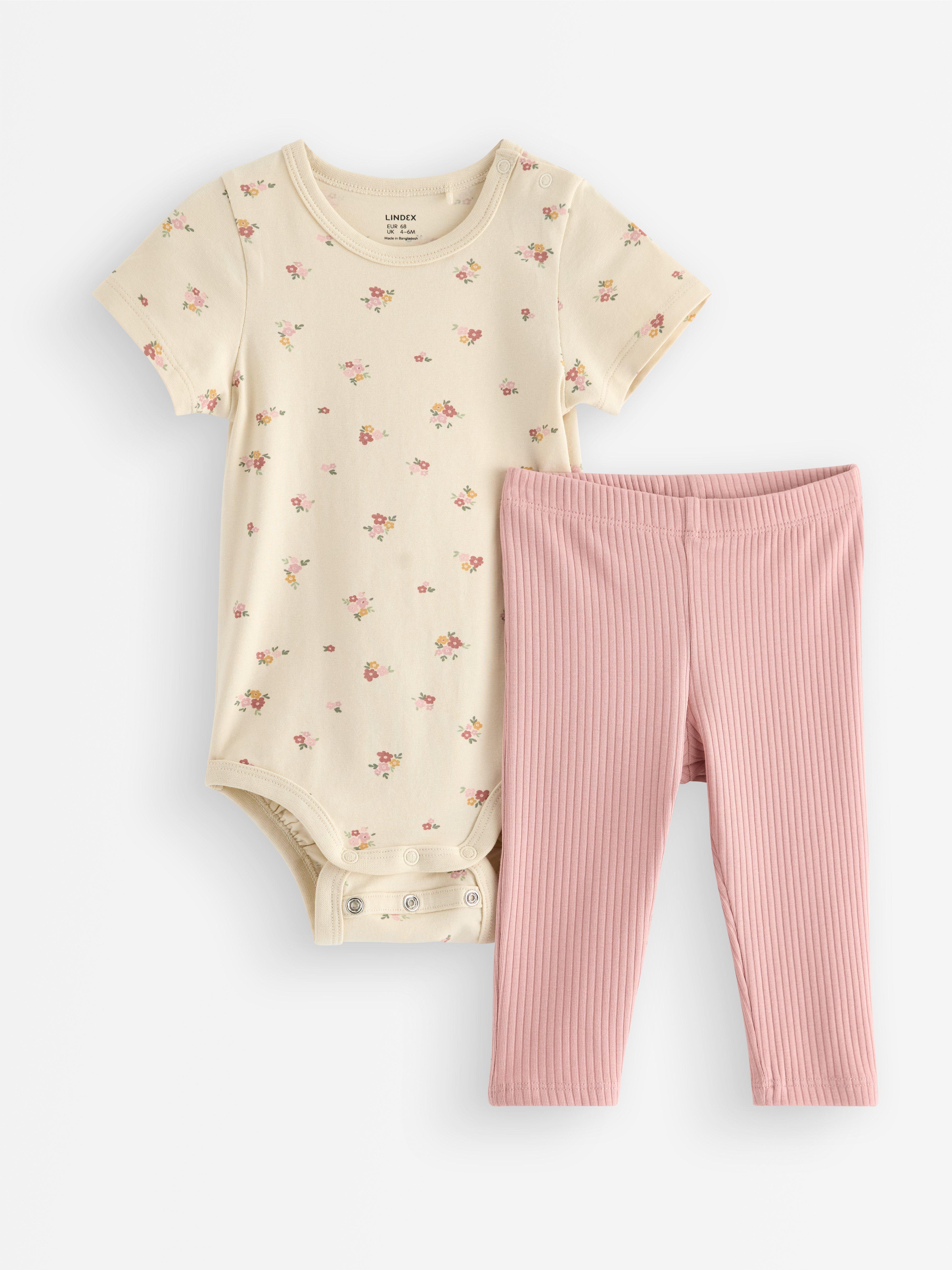 Set - body și colanți bej deschis