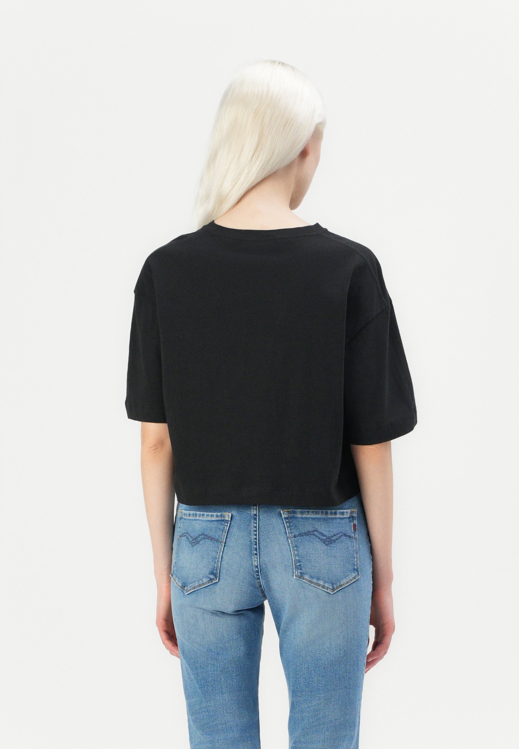 Replay Print T-skjorte - svart
