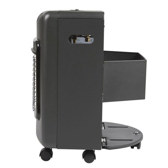 Ektor Mini Gas Space Heater - FAVEX - Indoor Use - Infrared Ceramic Burner - Supplied with Screw-on Hose - 40 m², Black