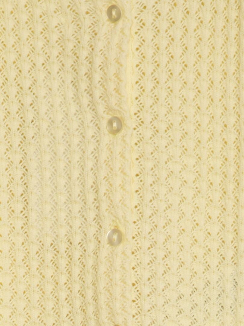 Cardigã de malha estampada - AMARELO