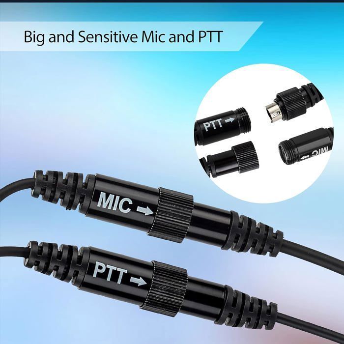 Walkie Talkie para casco de motocicleta Retevis EHK010 con auriculares y micrófono de 2 pines, compatible con radios RT24 y RT27, Baofeng UV 5R 888S eSynic y Kenwood.