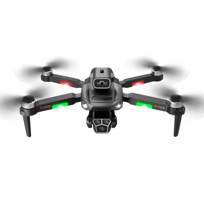 4K-HD-Drohne mit 3 Kameras, Hindernisvermeidung aus allen vier Richtungen, 360°-Flip, 2 Akkus – Schwarz