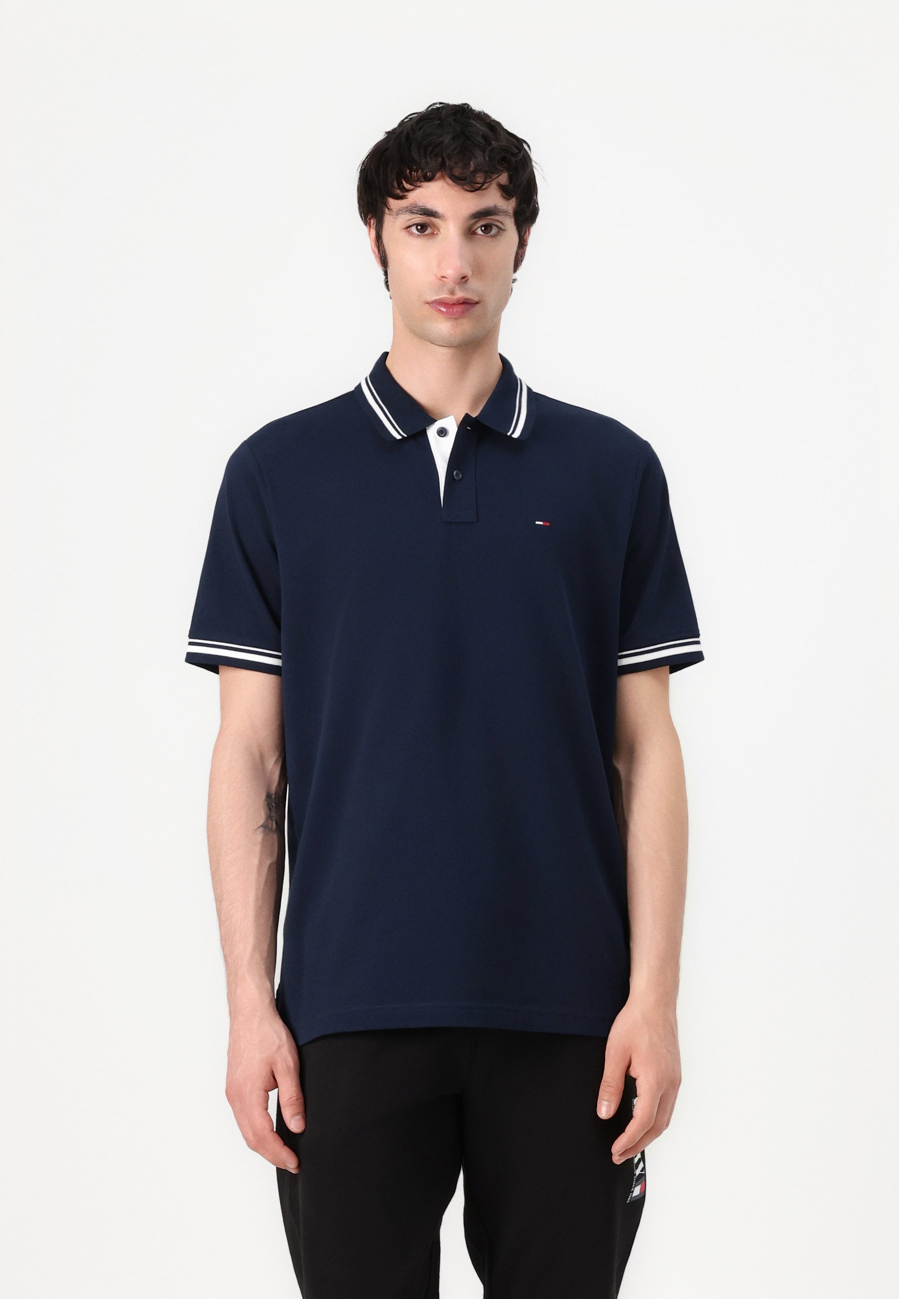 Tommy Jeans TIPPED - Poloshirt - donkerblauw