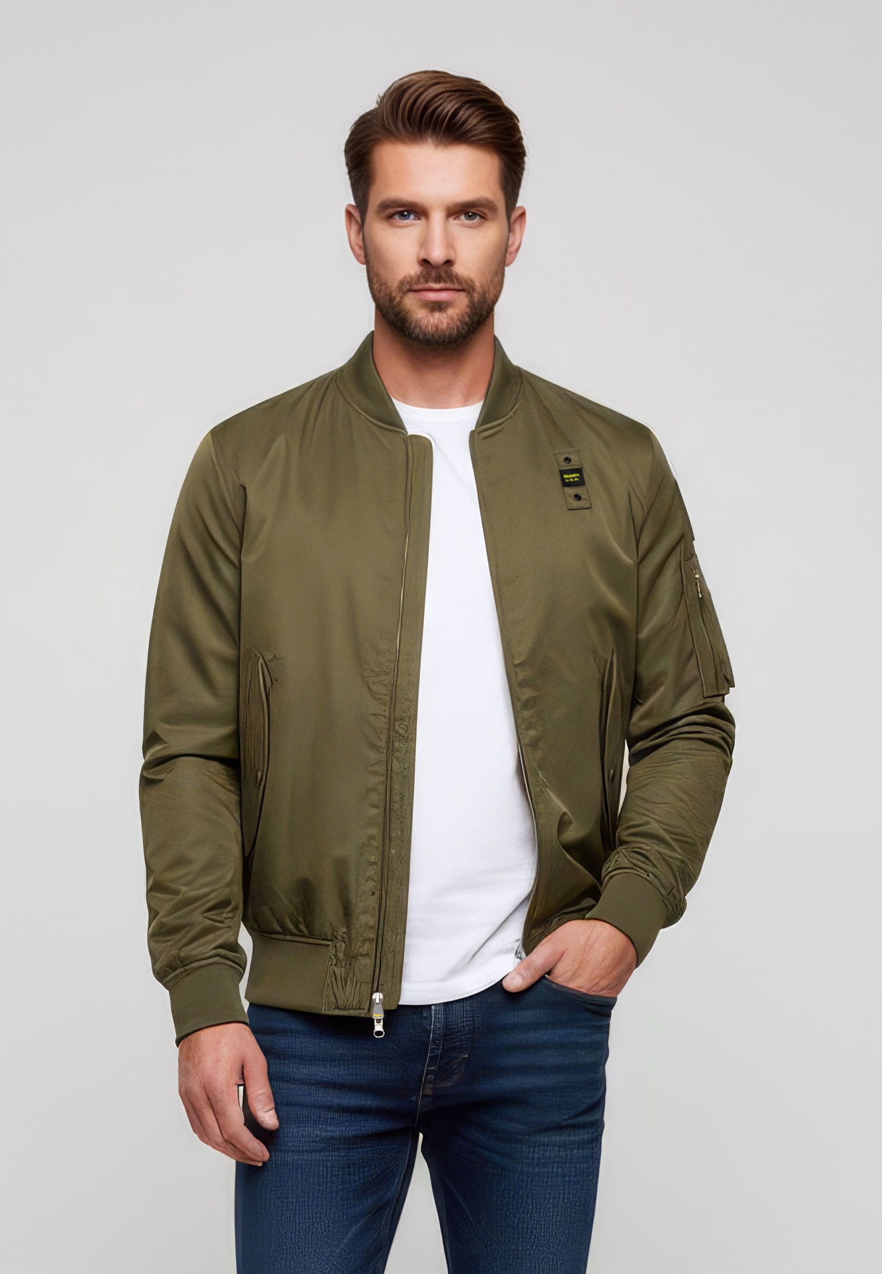 Blauer ROCKY - Blouson aviateur - vert militaire noir